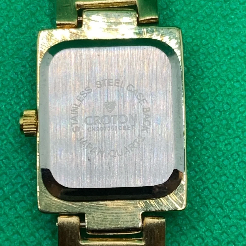 Croton ladies watch gold and brown